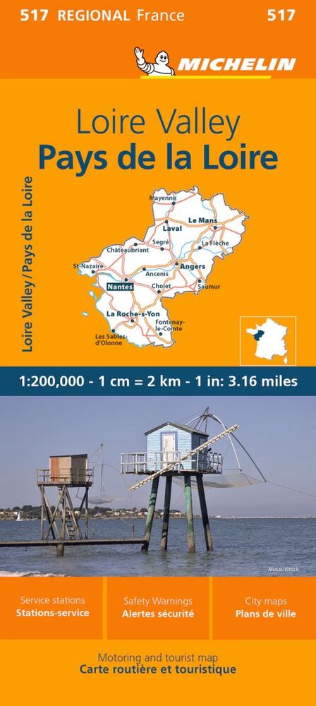 Michelin France blad 517: Loire Valley - Pays de la Loire