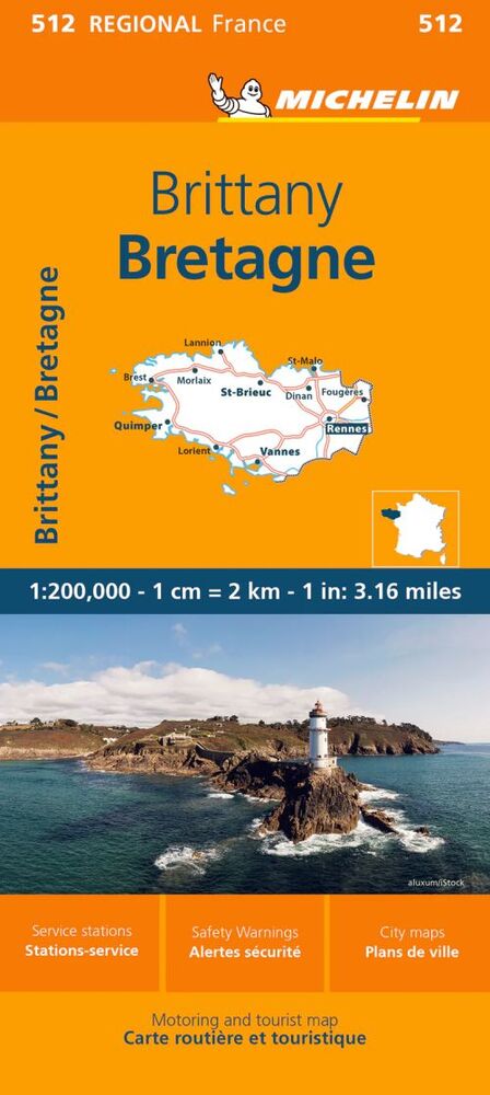 Michelin France blad 512: Brittany / Bretagne