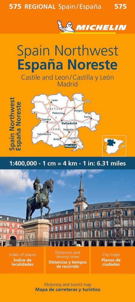 Michelin Spain Blad 575: North Spain: Castilla y Leon, Madrid