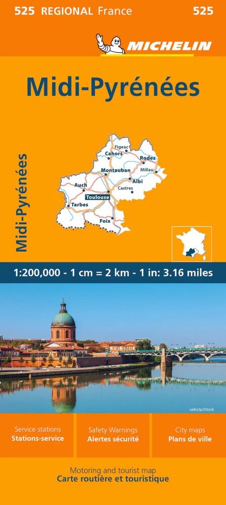 Michelin France blad 525: Midi-Pyrénées