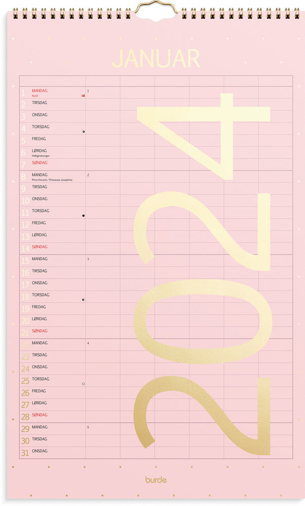 Kalender 2024 color 6 personer