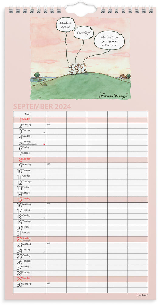 Kalender 2024 morsom 5 personer