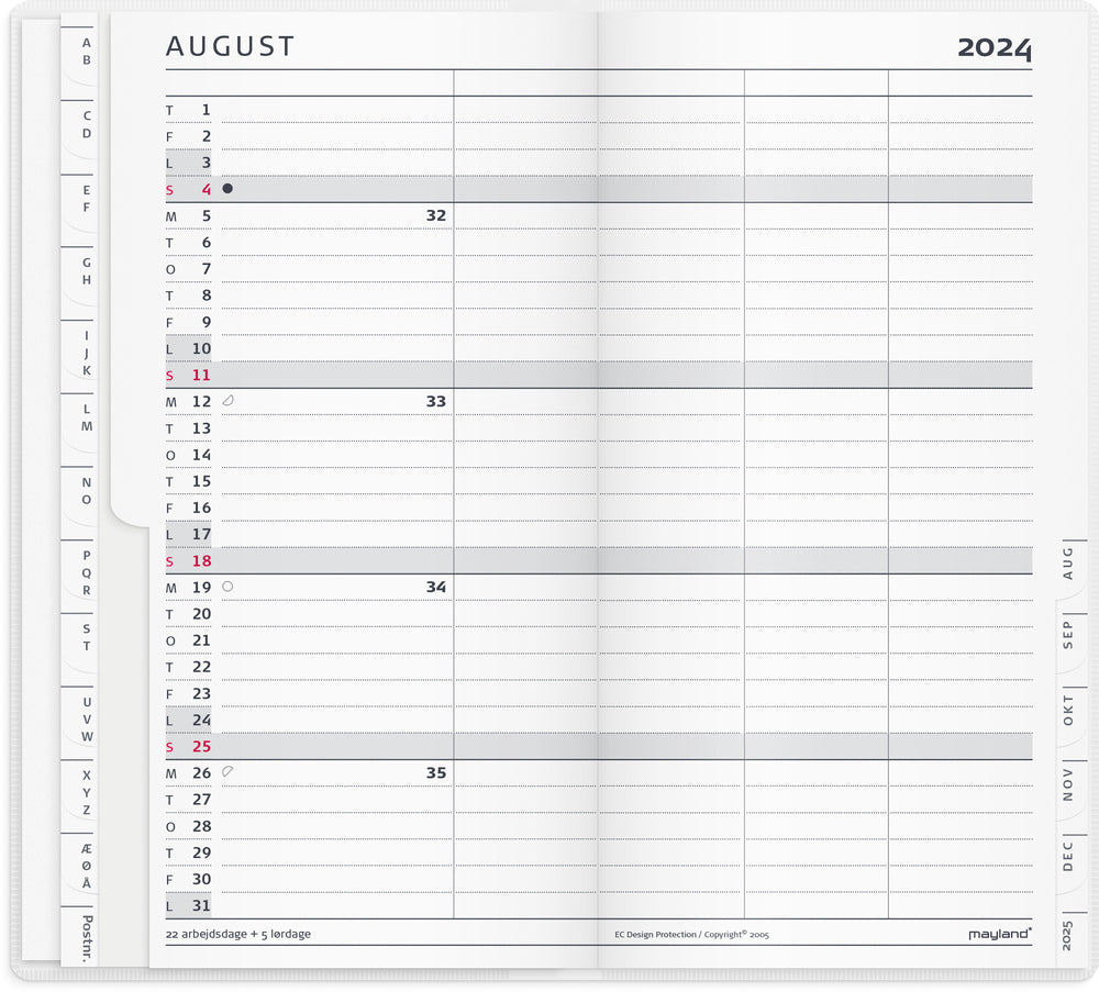 Family planner 2024 måned 4 kol