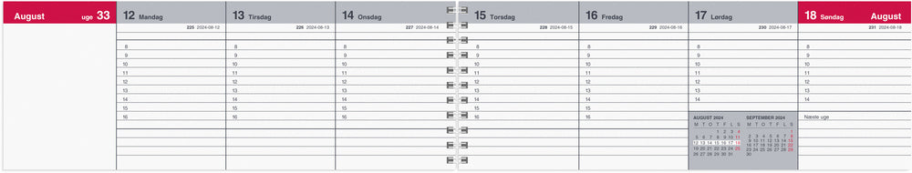 Bordkalender 2024 uge