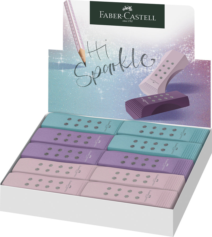 Viskelæder Faber-Castell sparkle rose ocean violet 20 stk asst