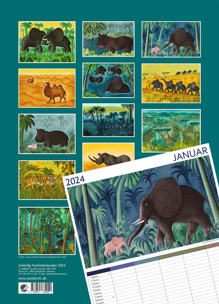 Hans Scherfig familiekalender 2024