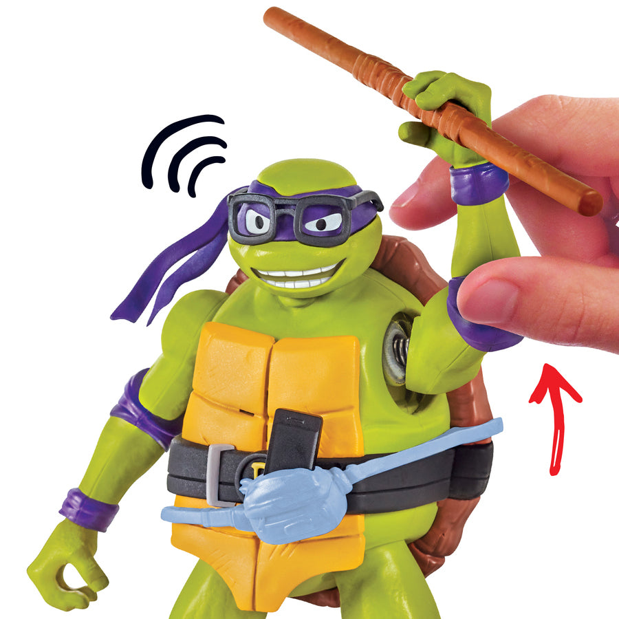 Turtles Mayhem Deluxe figur med lyd 14 cm asst