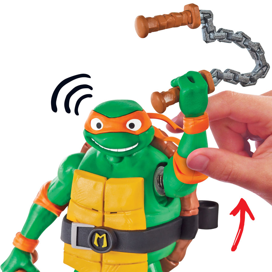 Turtles Mayhem Deluxe figur med lyd 14 cm asst