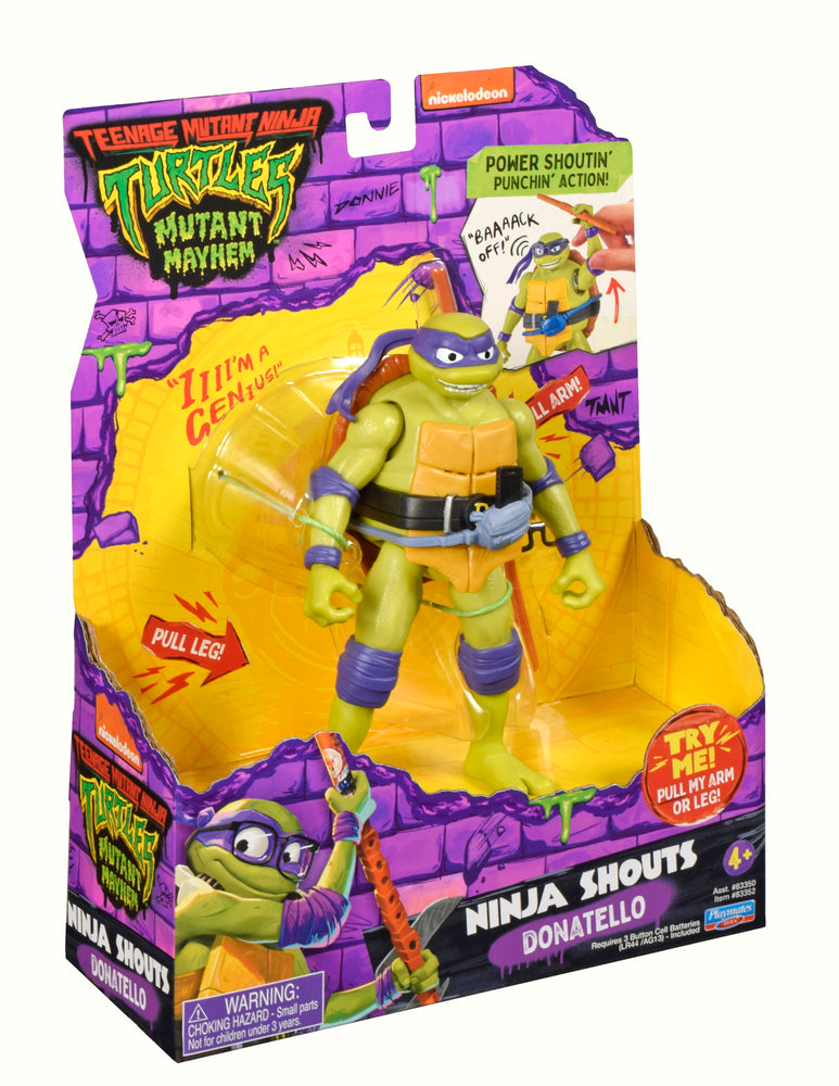 Turtles Mayhem Deluxe figur med lyd 14 cm asst