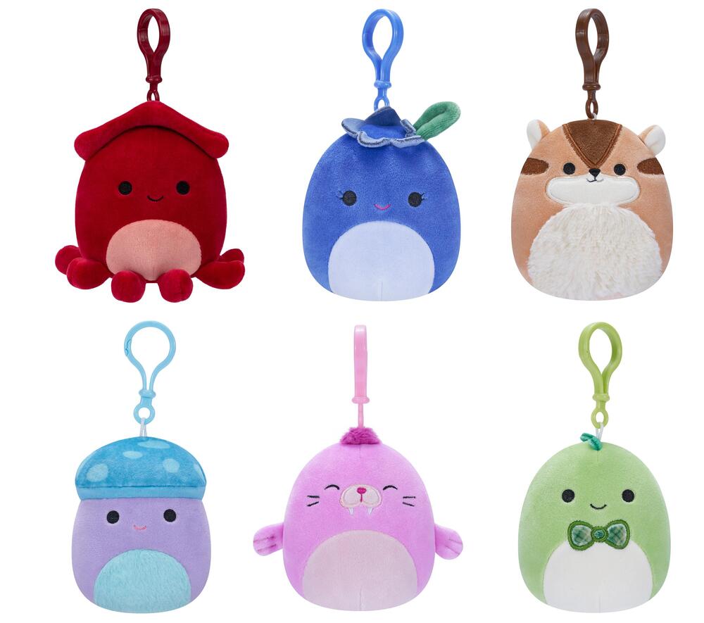 Squishmallows 9 cm med klips asst