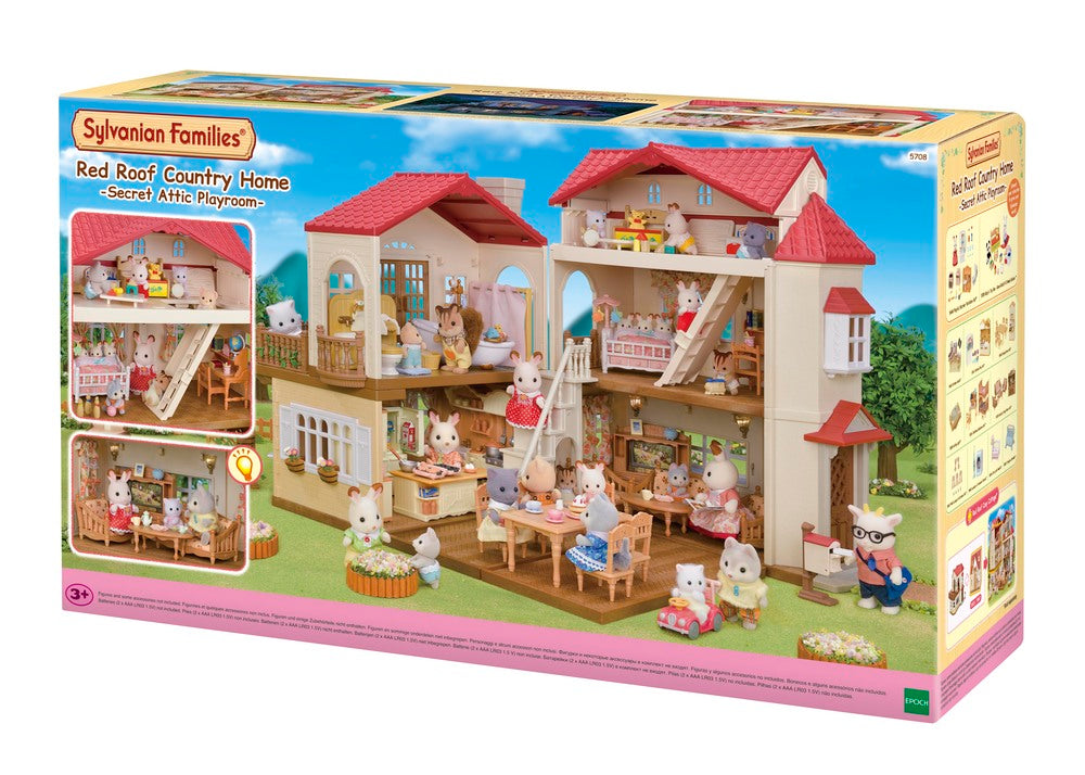 Sylvanian Families Byhus med Lys - med hemmeligt loftsrum