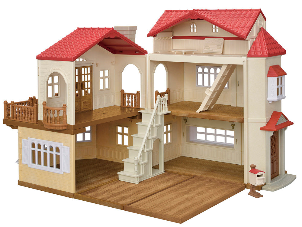 Sylvanian Families Byhus med Lys - med hemmeligt loftsrum