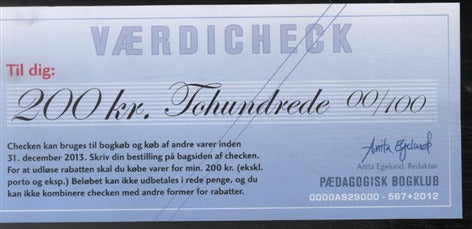 Værdicheck 200 kr. Pbk