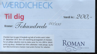 Værdicheck 200 kr. Rom