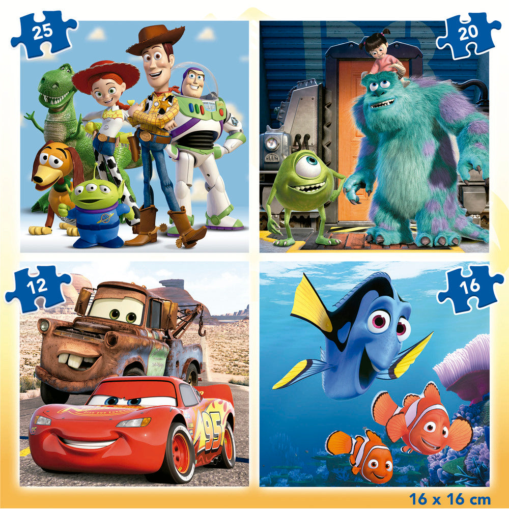 Puslespil Disney Pixar 12-16-20-25 brikker