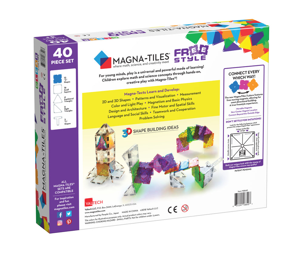 MAGNA-TILES Freestyle Deluxe sæt 40 stk