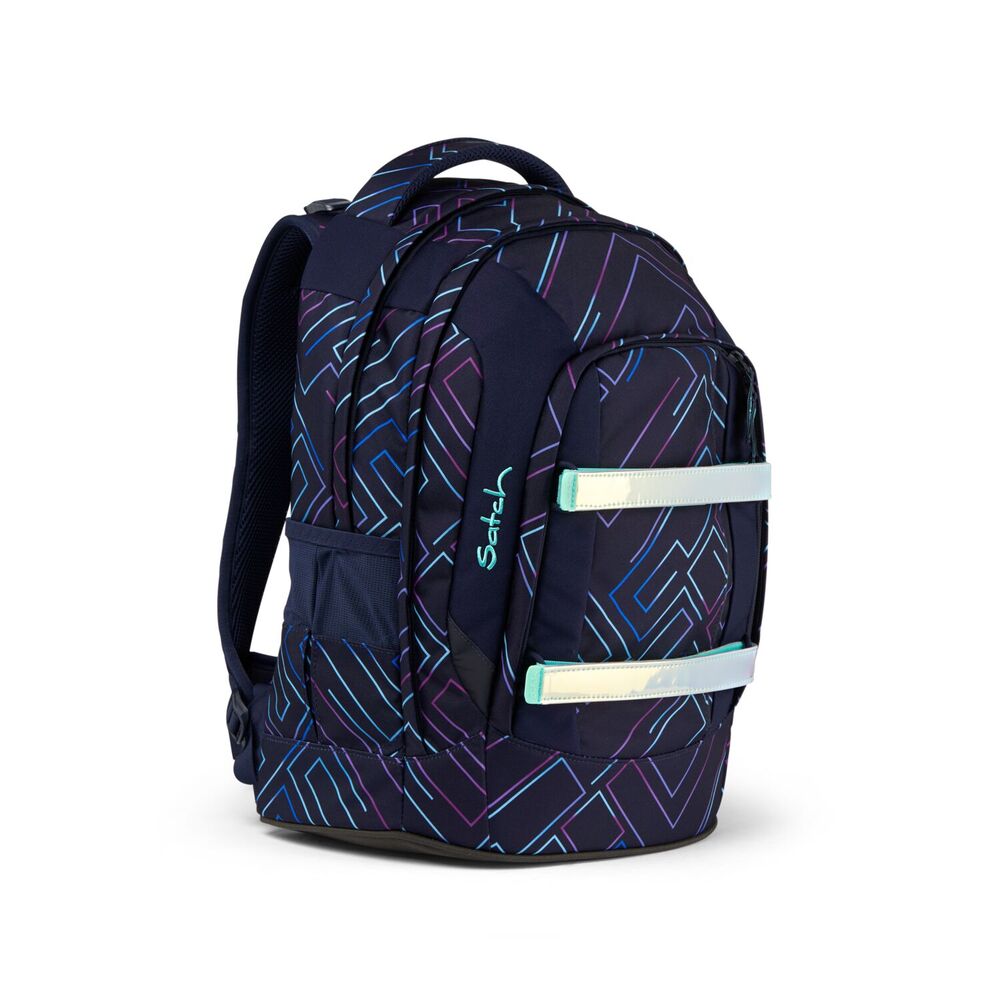 satch skoletaske purple laser
