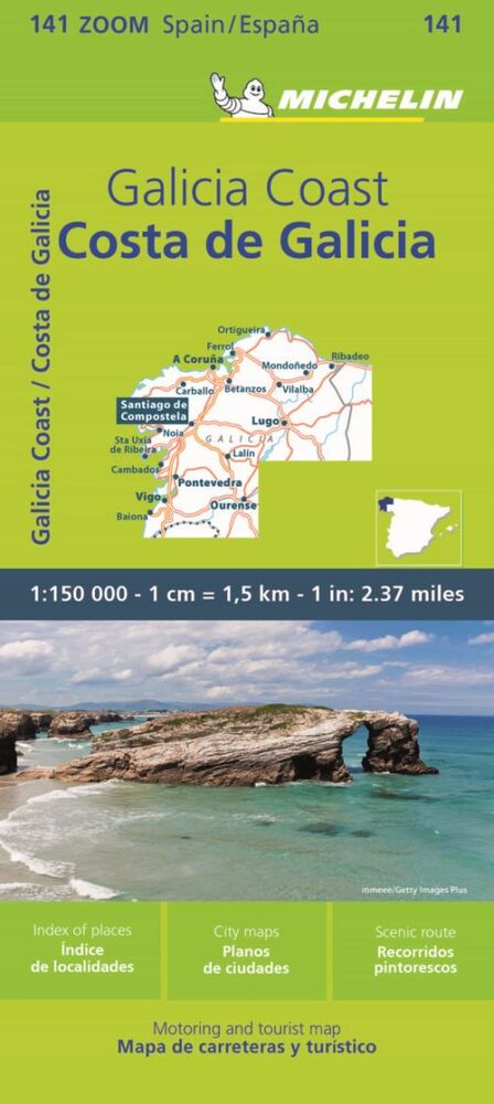 Michelin Spain Zoom Blad 141: Costa de Galicia