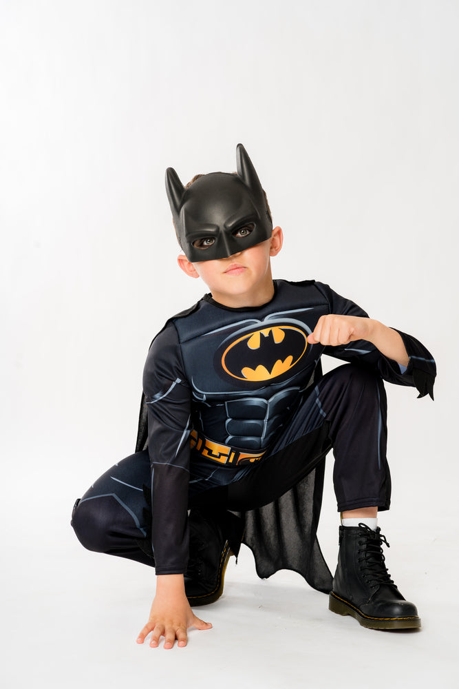 Batman Deluxe udklædningsdragt og maske str. 3-4 år