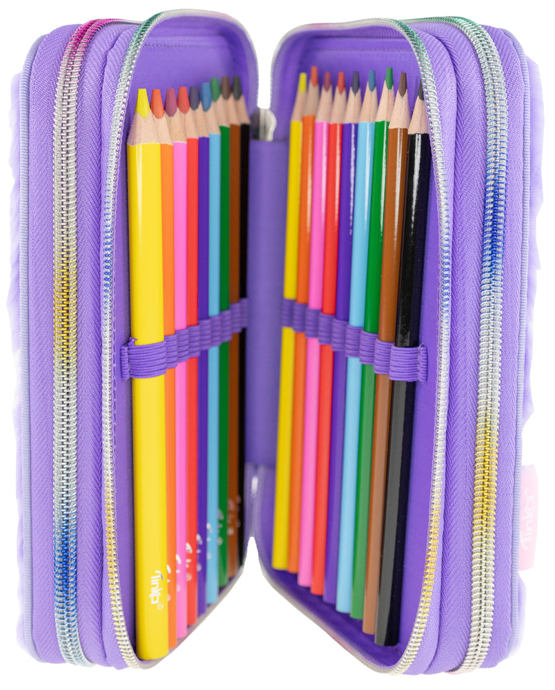 Tinka trippel Unicorn plys lilla