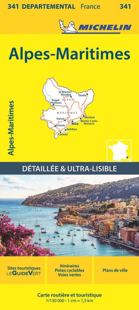 Alpes-Maritimes - Michelin Local Map 341