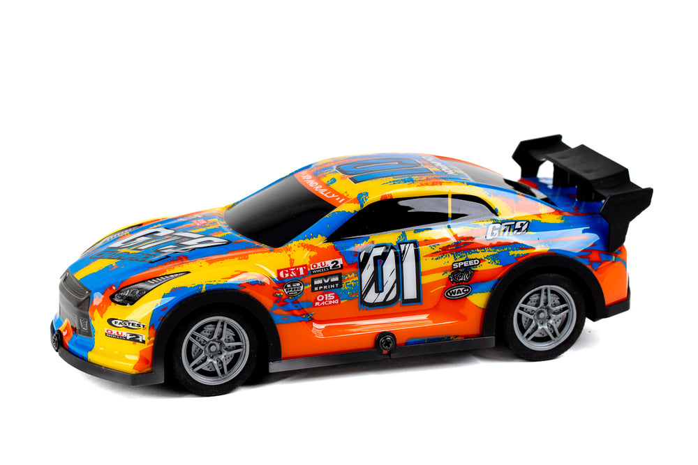 RC CHAMPION GT9 MED LYS GUL/BLÅ