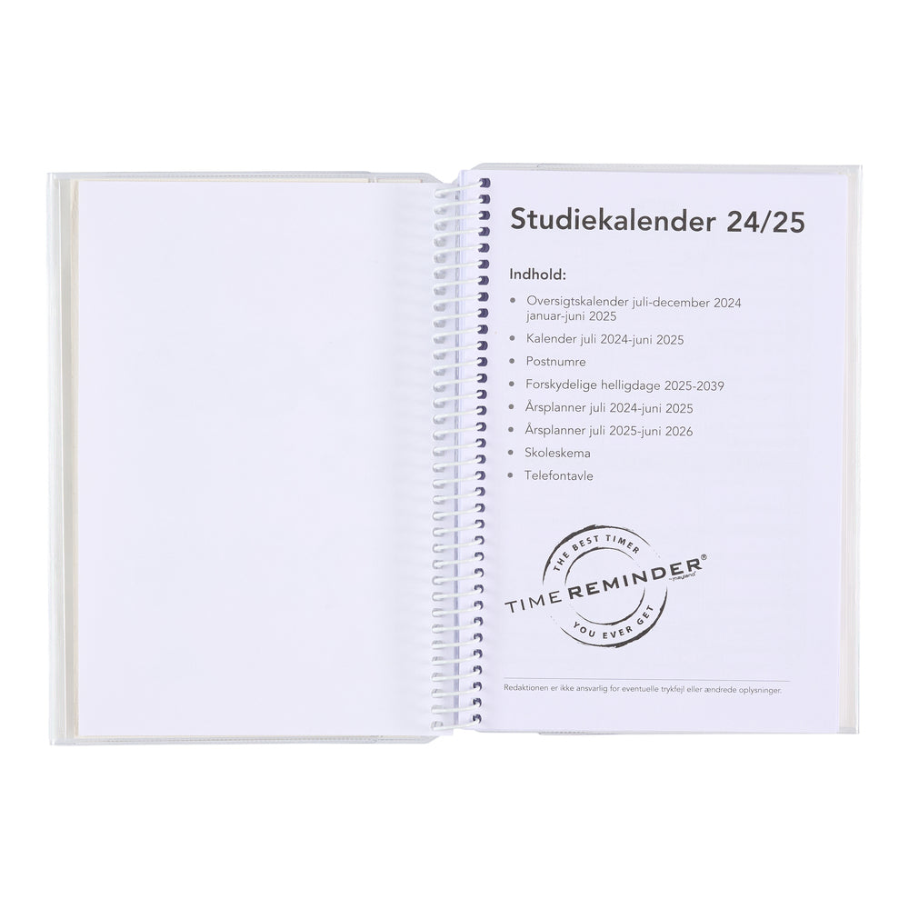 Studiekalender 2024/25 ugeopslag 4 forskellige forsider