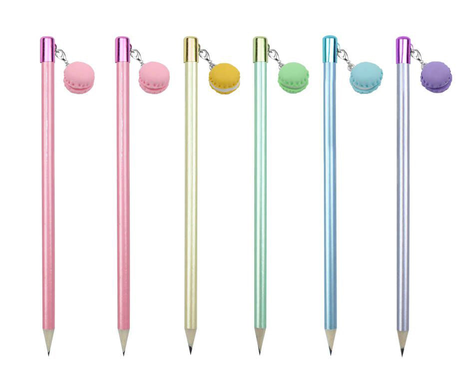 Blyant glitter m/vedhæng macaron 5 asst pastelfarver Tinka