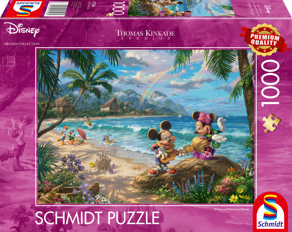 Puslespil Minnie & Mickey in Hawaii 1000 brikker