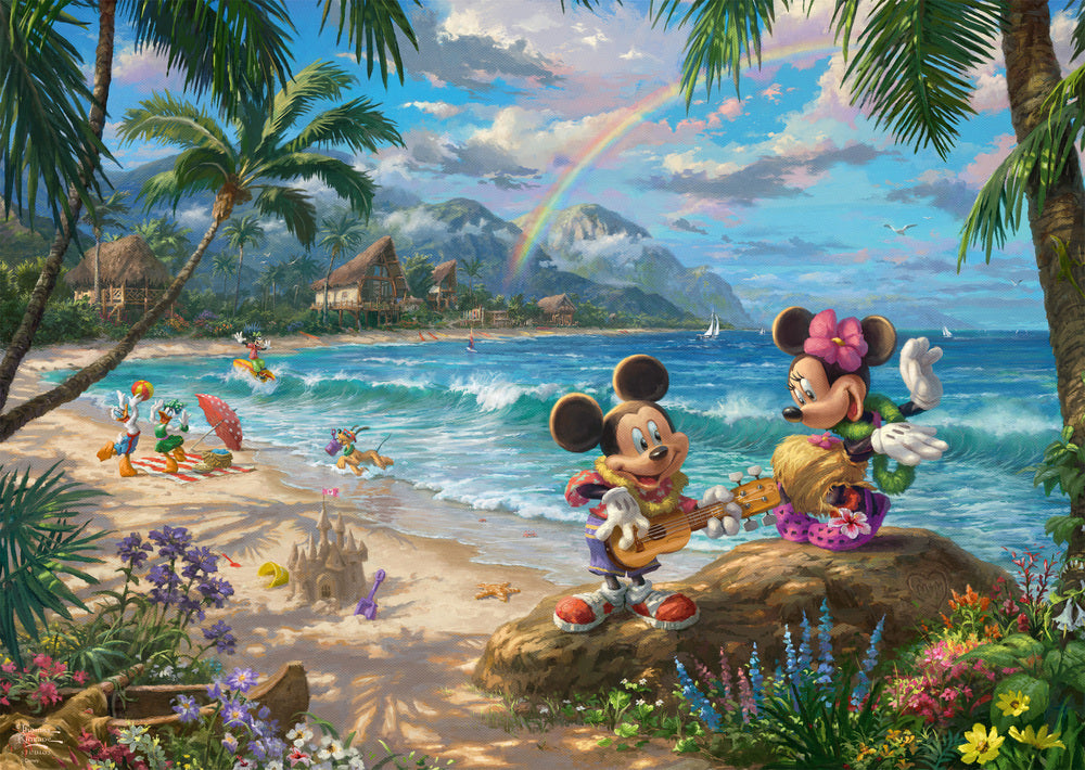 Puslespil Minnie & Mickey in Hawaii 1000 brikker