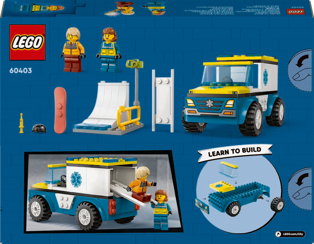60403 LEGO City Great Vehicles Ambulance og snowboarder