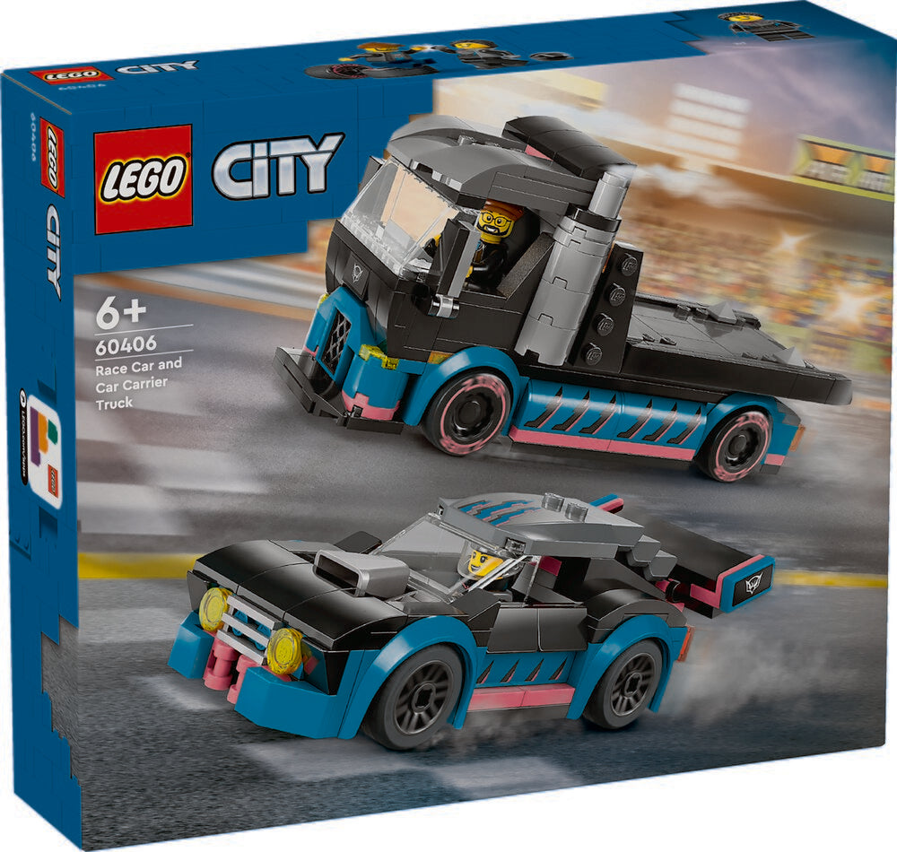60406 LEGO City Great Vehicles Racerbil og biltransporter