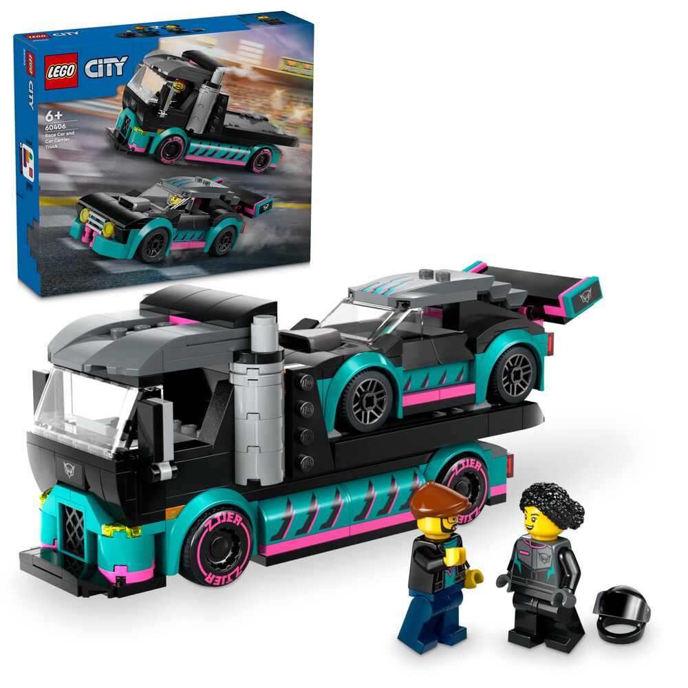 60406 LEGO City Great Vehicles Racerbil og biltransporter