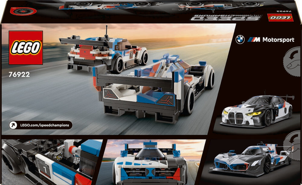 D2 76922 LEGO Speed Champions BMW M4 GT3 og BMW M Hybrid V8-racerbiler