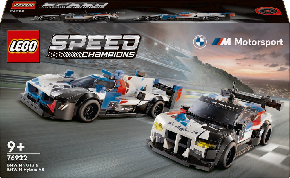 D2 76922 LEGO Speed Champions BMW M4 GT3 og BMW M Hybrid V8-racerbiler
