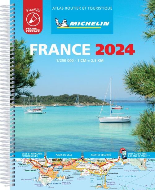 France 2024, Michelin Tourist & Motoring Atlas (LAMINATED)