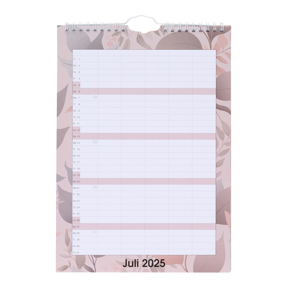 Familiekalender 2025 A4 5 personer