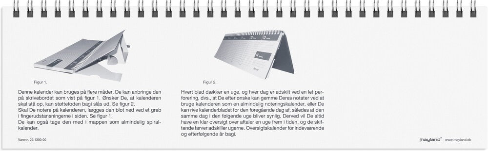 Mayland Bordkalender 2025 dag/uge pp grå