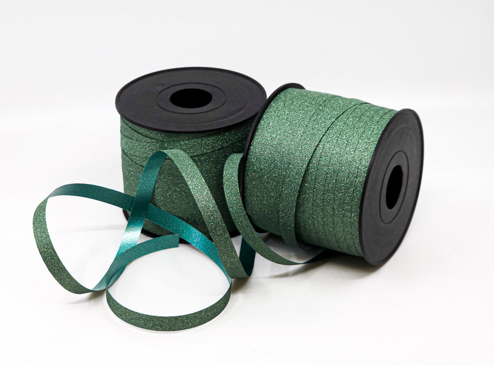Gavebånd lys grøn glitter 10 mm x 50 m