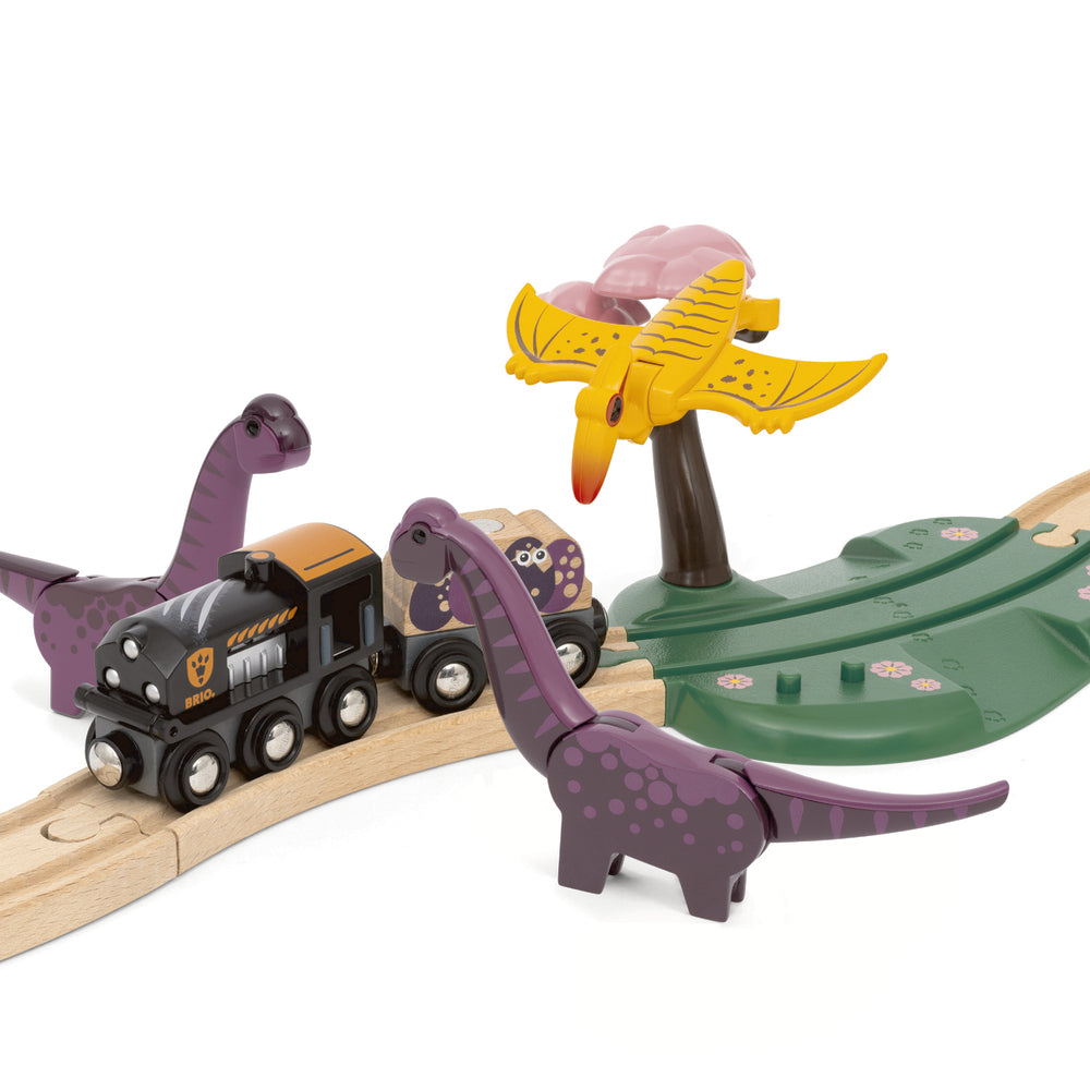 Togbanesæt med dinosaurer