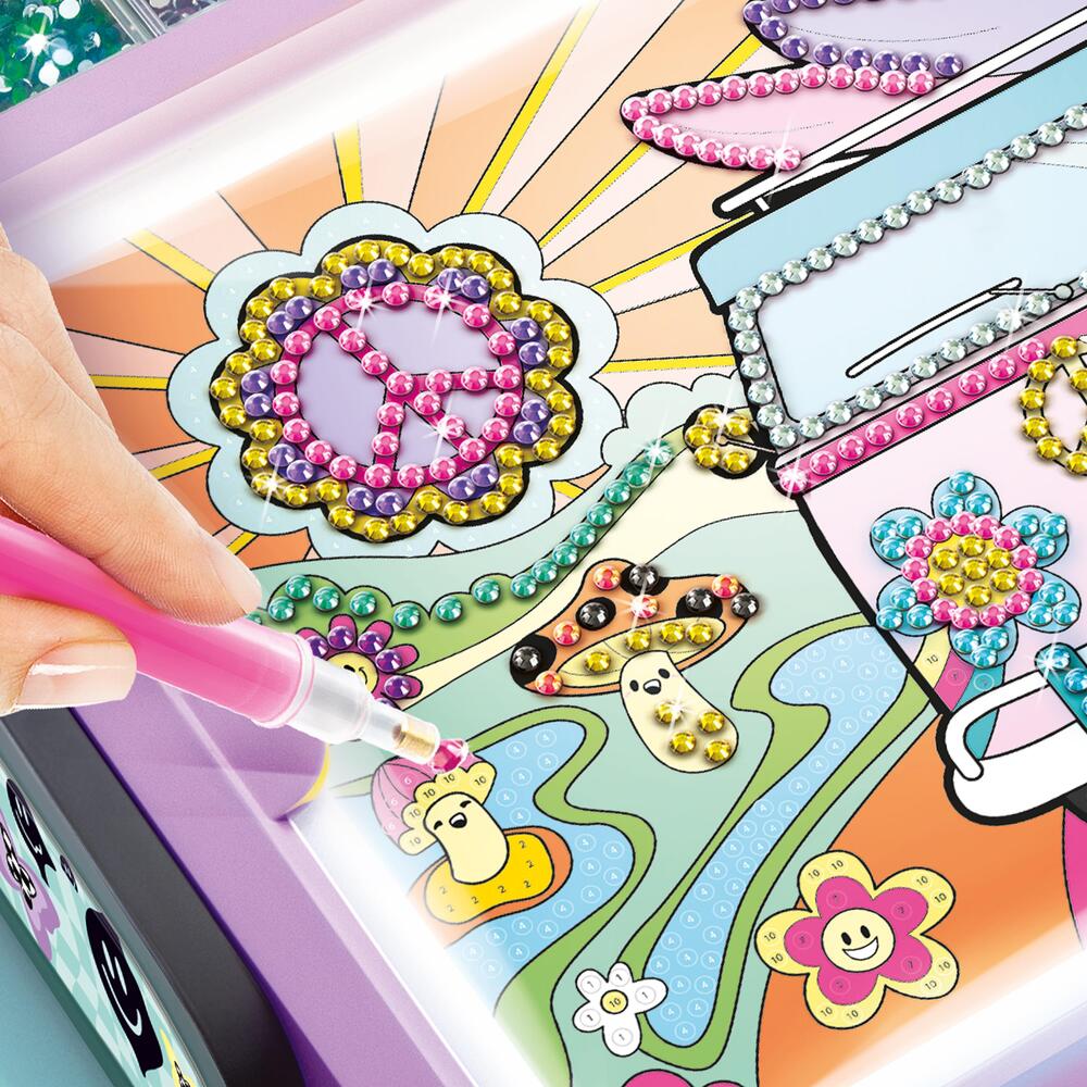 Style 4 Ever Diamond Art 3-i-1 Etui med LED-Lys