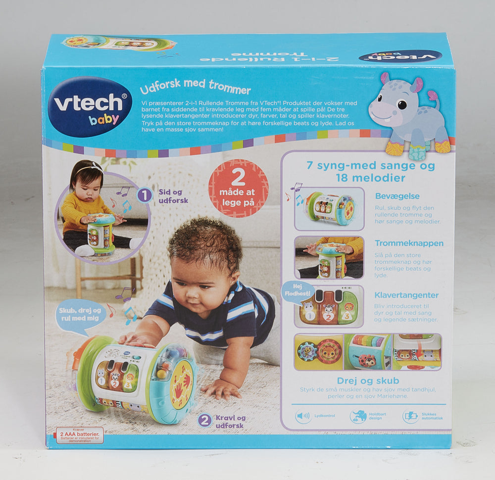 Vtech 2i1 Rullende Tromme – aktivitetslegetøj til børn fra 3-36 mdr.