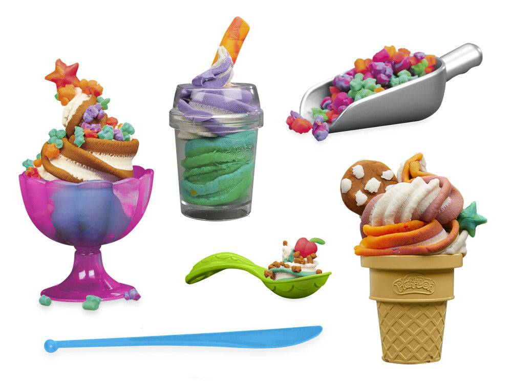 D2 Play-Doh Rainbow Swirl Ice Cream Playset