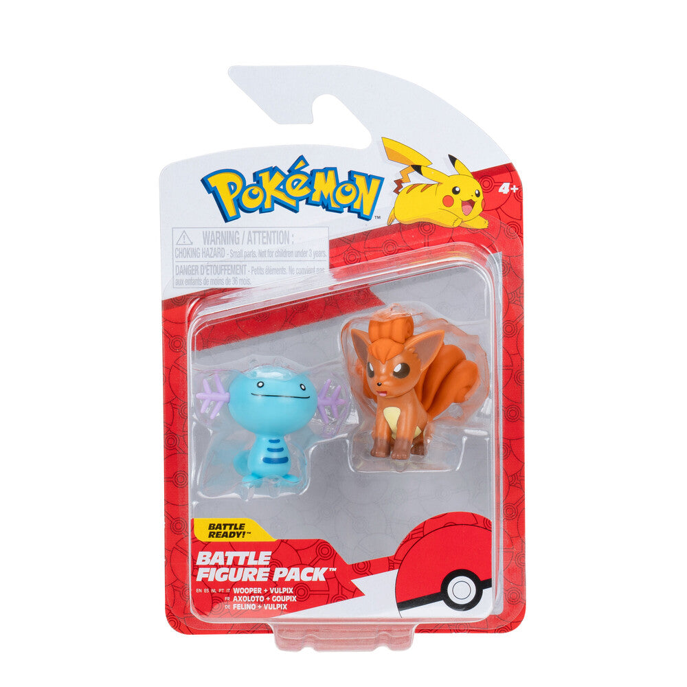 POKEMON BATTLE FIGURE WOOPER AND VULPIX