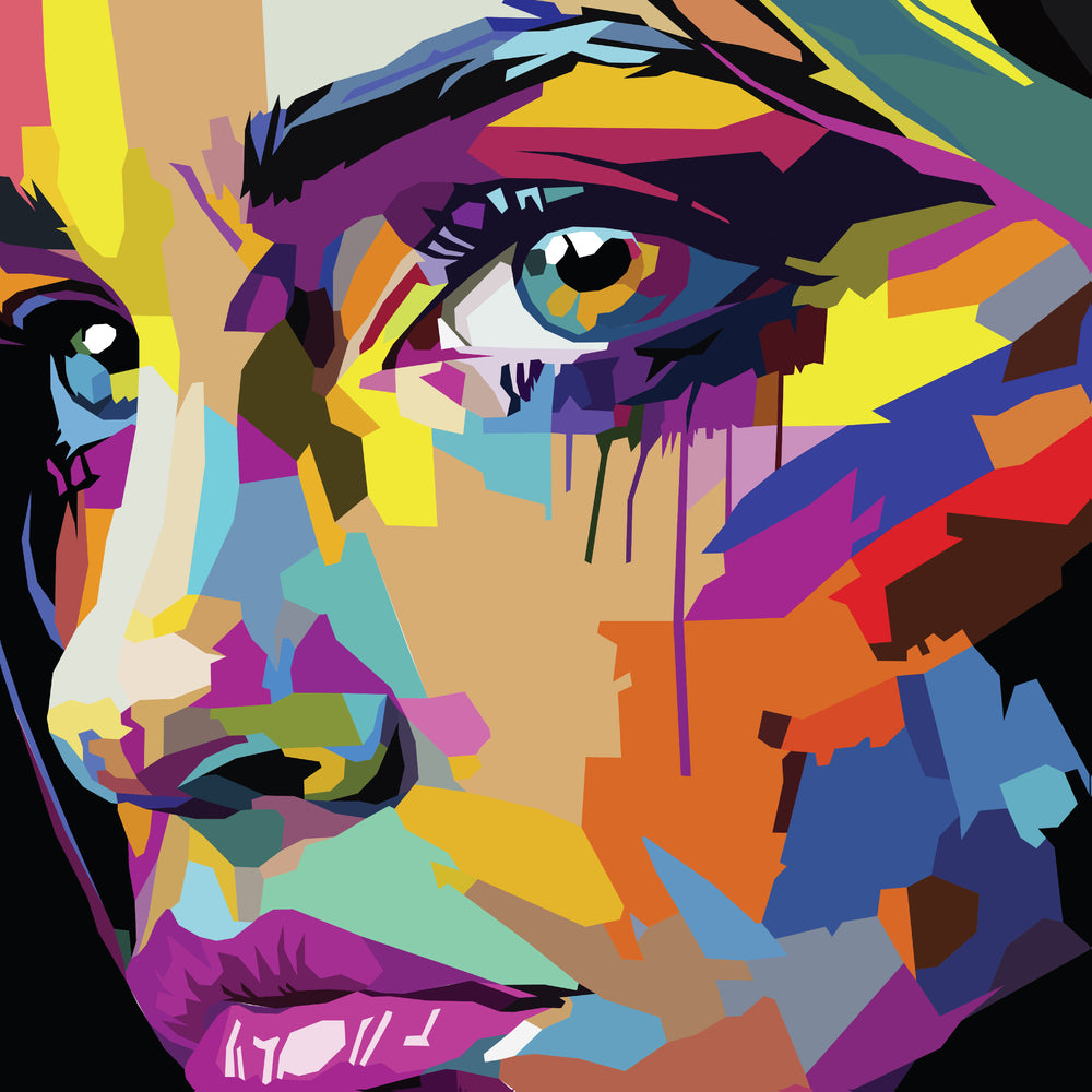 Diamond art MIX ansigt 40 x 40 cm