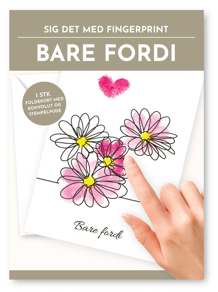 Fingerprint kort bare fordi m/konvolut og stempelpude