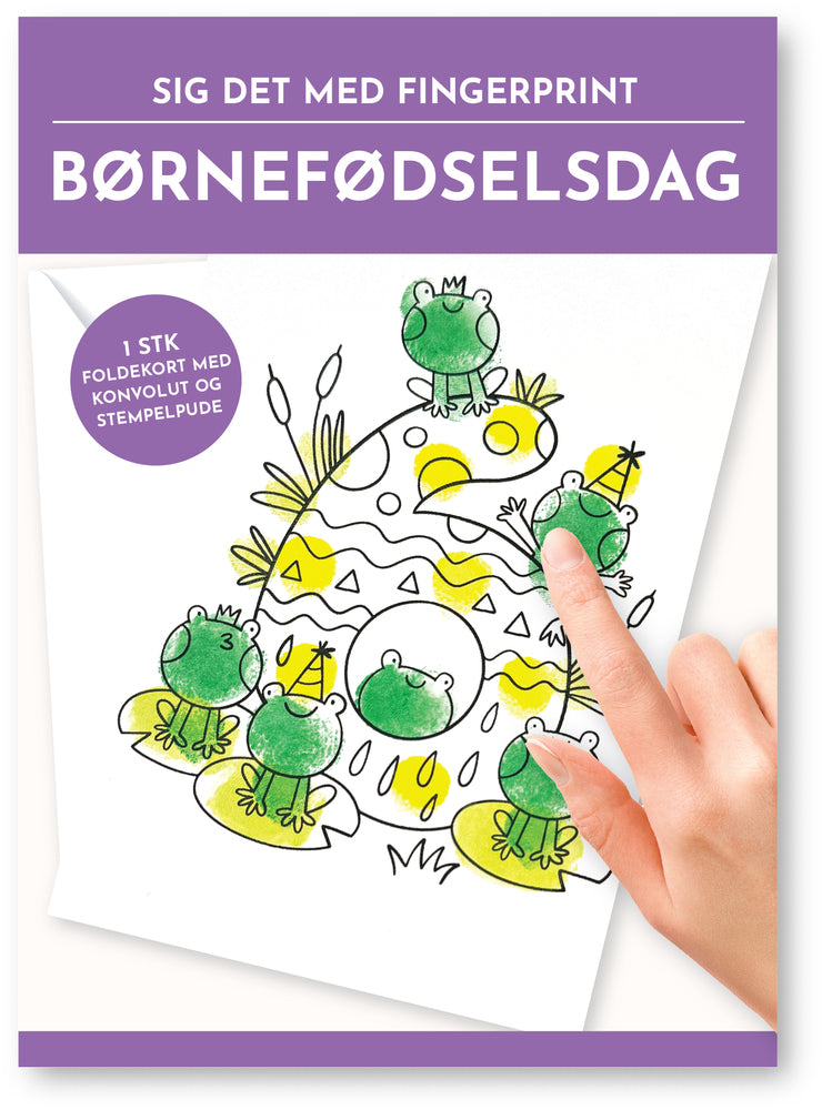 Fingerprint kort 6 år m/konvolut og stempelpude