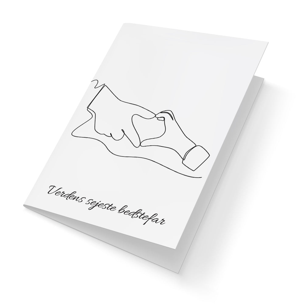 Fingerprint kort bedstefar m/konvolut og stempelpude