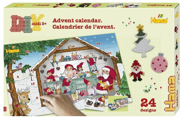 D1 Hama gaveæske - Julekalender 1-24