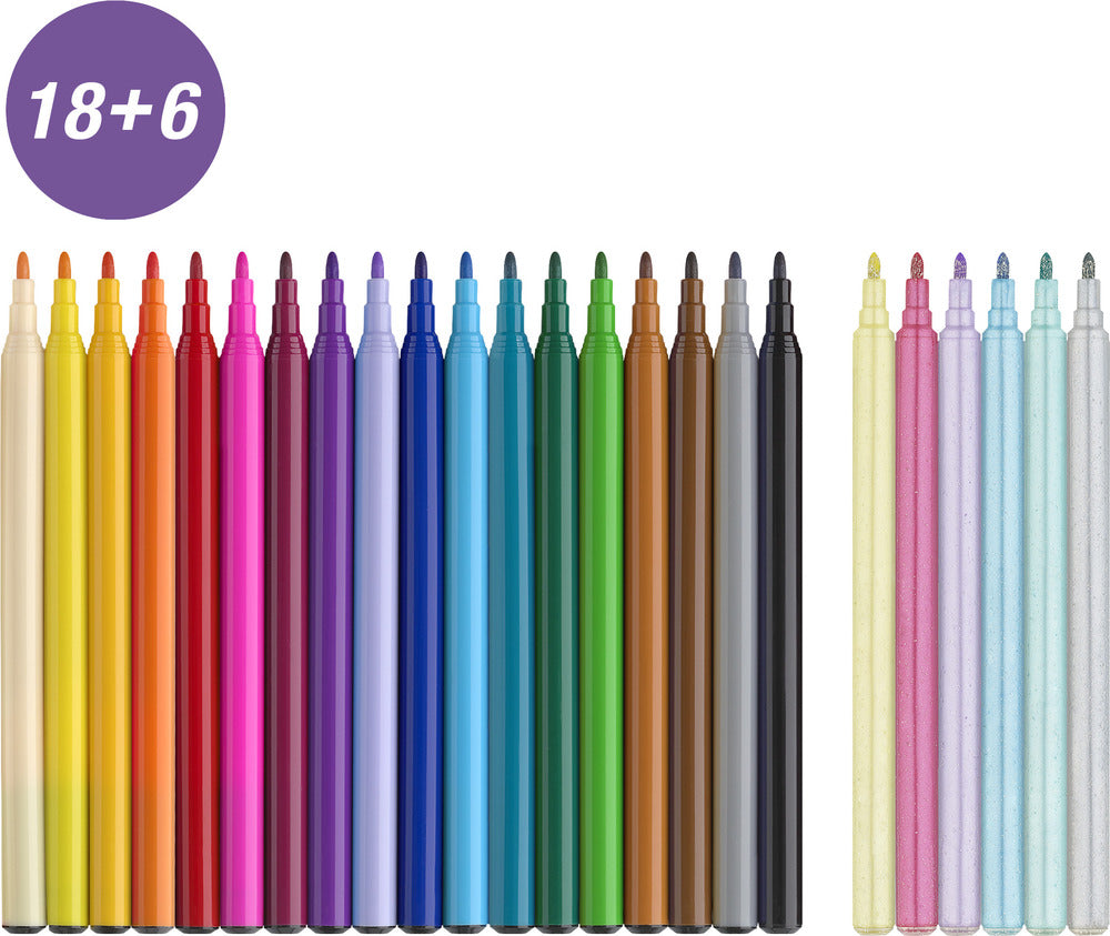 Tusser Faber-Castell Unicorn 18 + 6 Pastel